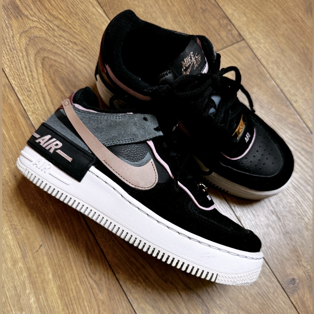 Nike AirForce1 black & pink size 7